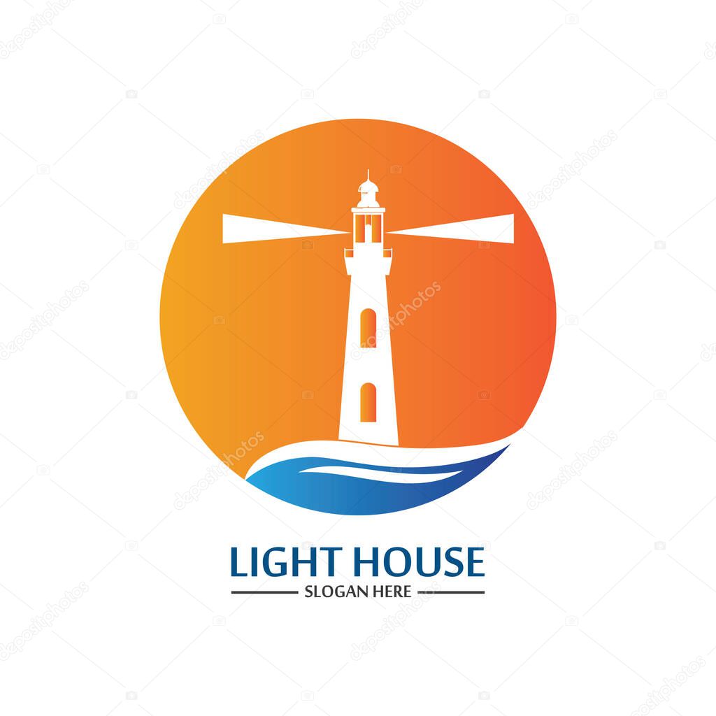 Lighthouse logo icon vector template