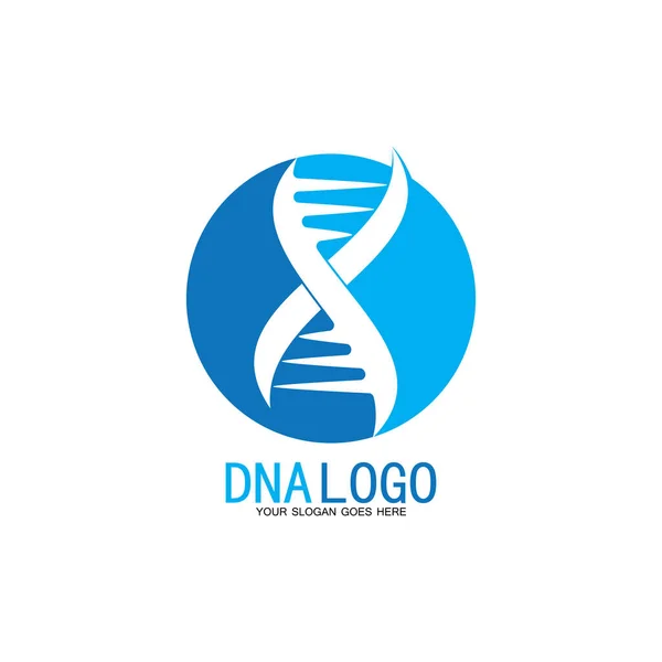Dna Vector Logo Design Template Modern Medical Logotype Laboratory Science — Vector de stock