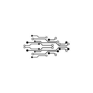 Circuit Logo Şablonu vektör resimleme simgesi tasarımı