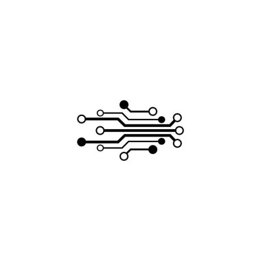 Circuit Logo Şablonu vektör resimleme simgesi tasarımı