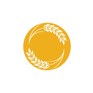 Tarım buğday logosu vektör ikonu tasarımı