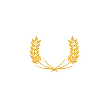 Tarım buğday logosu vektör ikonu tasarımı