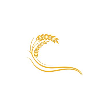 Tarım buğday logosu vektör ikonu tasarımı