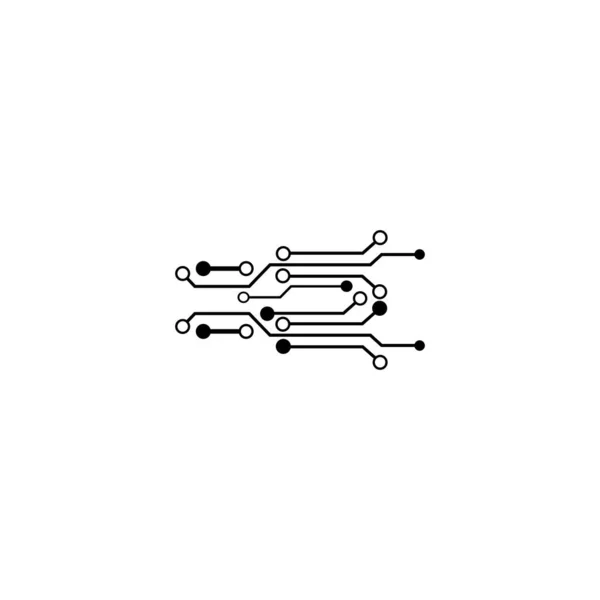 Diseño Icono Ilustración Vector Plantilla Logotipo Circuito — Archivo Imágenes Vectoriales