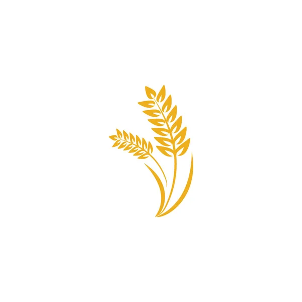 Landwirtschaft Weizen Logo Vorlage Vektor Icon Design — Stockvektor