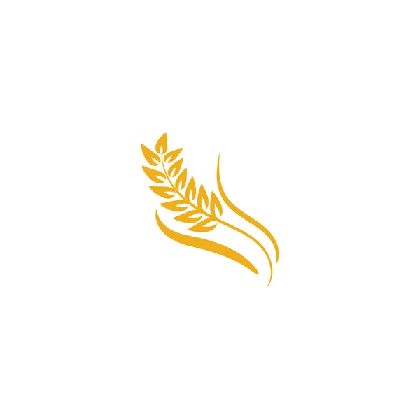 Landwirtschaft Weizen Logo Vorlage Vektor Icon Design — Stockvektor