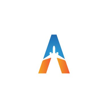 Harf Bir Hava Seyahat logosu tasarımı şablon-vektörü