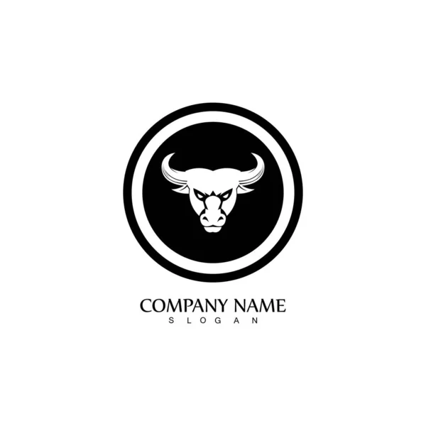 Bull Corne Logo Symbole Modèle Icônes App — Image vectorielle