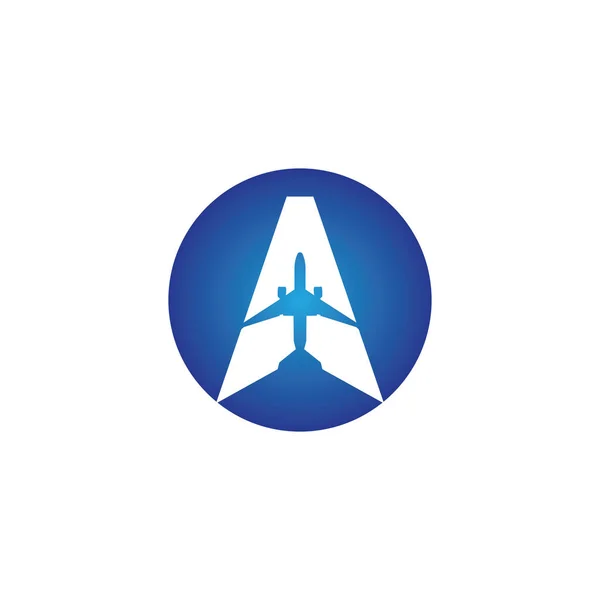 Buchstabe Air Travel Logo Design Template Vektor — Stockvektor