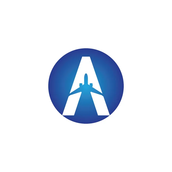 Buchstabe Air Travel Logo Design Template Vektor — Stockvektor