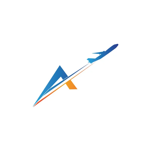Buchstabe Air Travel Logo Design Template Vektor — Stockvektor