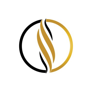 saç dalgası logo vektör şablonu - Vektör