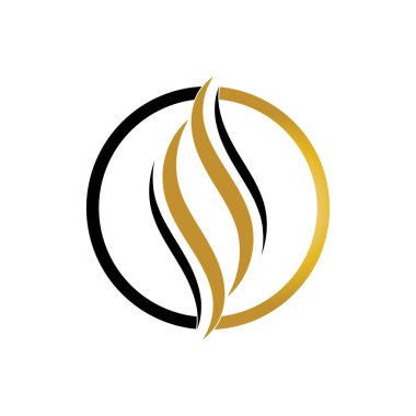 saç dalgası logo vektör şablonu - Vektör