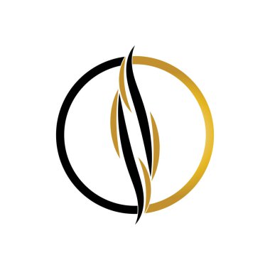 saç dalgası logo vektör şablonu - Vektör
