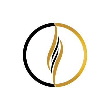 saç dalgası logo vektör şablonu - Vektör