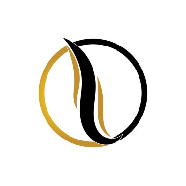 saç dalgası logo vektör şablonu - Vektör
