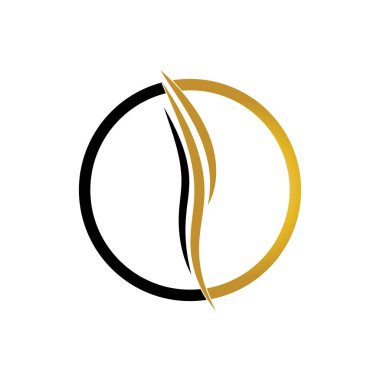 saç dalgası logo vektör şablonu - Vektör
