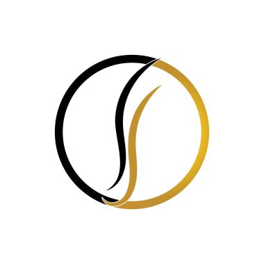 saç dalgası logo vektör şablonu - Vektör