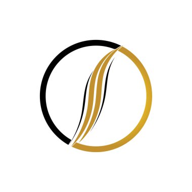 saç dalgası logo vektör şablonu - Vektör