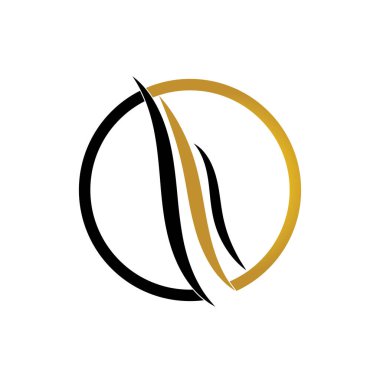 saç dalgası logo vektör şablonu - Vektör
