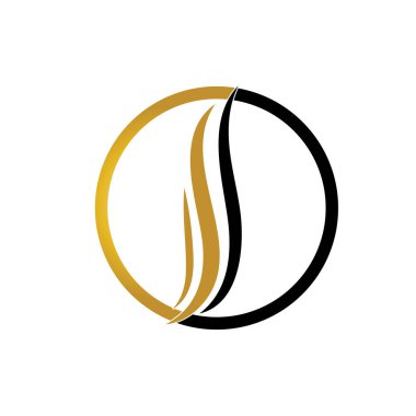 saç dalgası logo vektör şablonu - Vektör