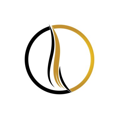 saç dalgası logo vektör şablonu - Vektör