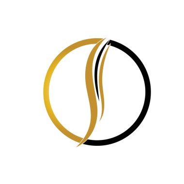 saç dalgası logo vektör şablonu - Vektör