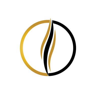 saç dalgası logo vektör şablonu - Vektör