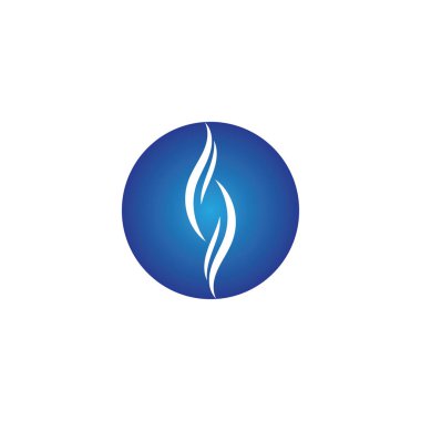 saç dalgası logo vektör şablonu - Vektör