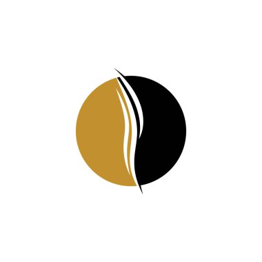 saç dalgası logo vektör şablonu - Vektör