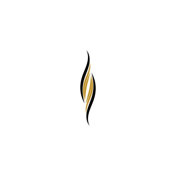 Haarwelle Logo Vektor Symbol Vorlage Vector — Stockvektor