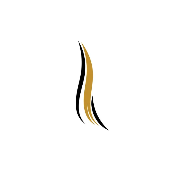 Saç Dalgası Logo Vektör Şablonu Vektör — Stok Vektör