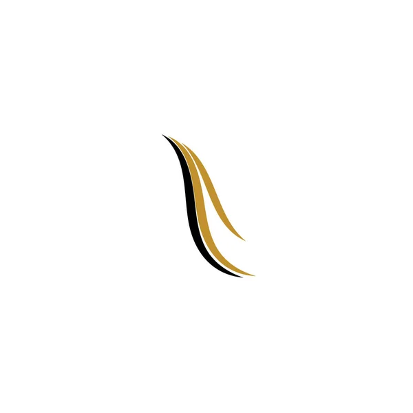 Saç Dalgası Logo Vektör Şablonu Vektör — Stok Vektör