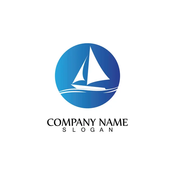 Oceaan Cruise Lineair Schip Silhouet Eenvoudige Lineaire Logo Vector — Stockvector