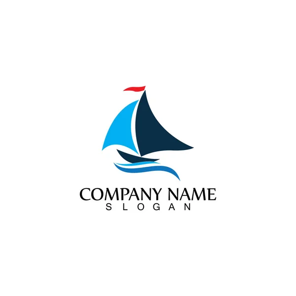 Ocean Cruise Linear Ship Silhouette Simple Linear Logo Vector — Stock Vector