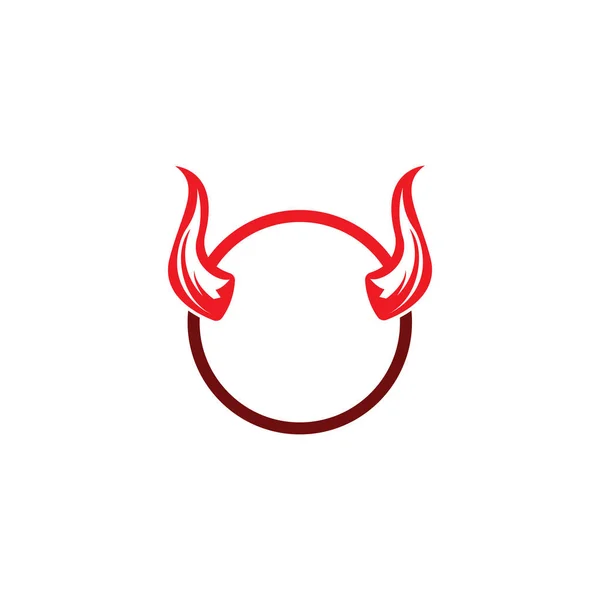 Modèle Illustration Conception Logo Icône Vecteur Corne Diable — Image vectorielle