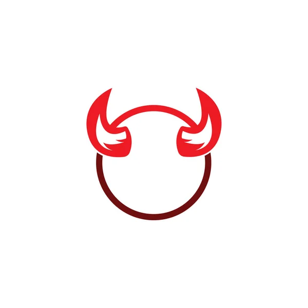 Modèle Illustration Conception Logo Icône Vecteur Corne Diable — Image vectorielle