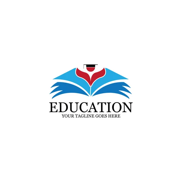 Education Logo Template Vector Icon Illustration Design — Stock Vector