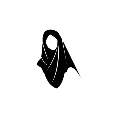 tesettür kadınları siyah siluet vektör simgeleri uygulama-vektörü