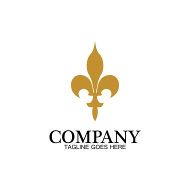 Fleur de lis vektör ikonu tasarım şablonu