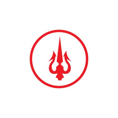 Trident Logo Şablonu vektör çizimi tasarımı