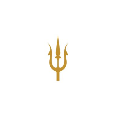 Trident Logo Şablonu vektör çizimi tasarımı