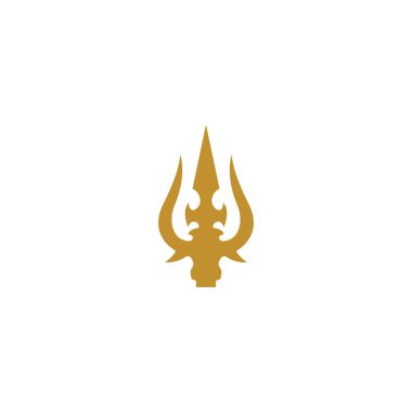 Trident Logo Şablonu vektör çizimi tasarımı