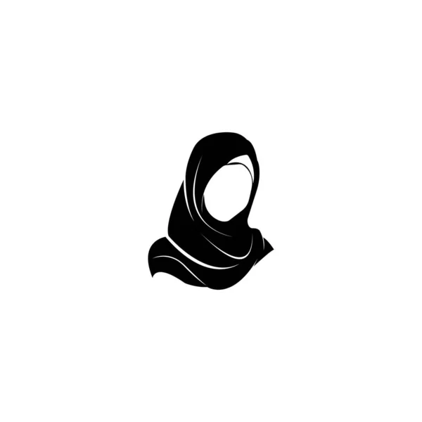 Hidzsáb Nők Fekete Sziluett Vektor Ikonok App Vektor — Stock Vector