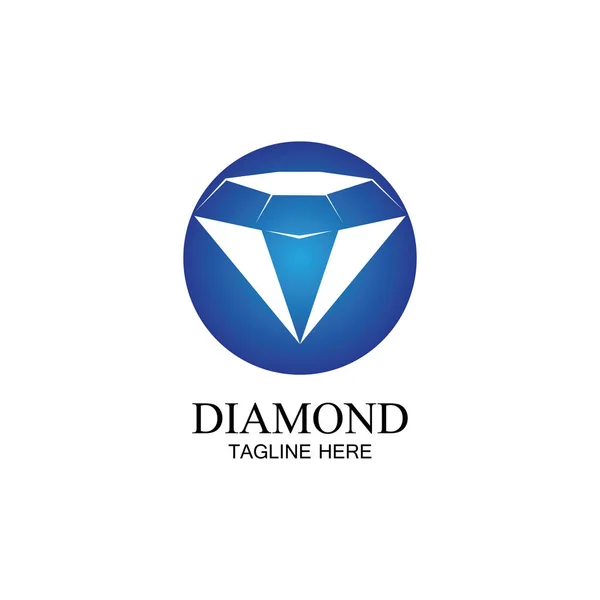 Diamond Logo Template Vektor Ikon Illusztráció Tervezés — Stock Vector