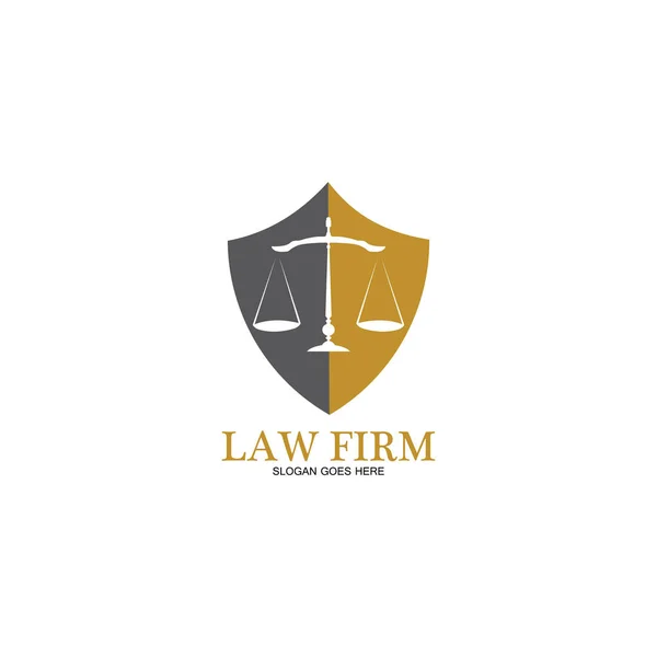 Law Firm Logo Icon Design Template Vector — Stock Vector