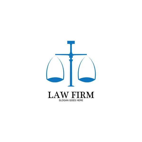 Λογότυπο Δικηγορικού Γραφείου Και Εικονίδιο Σχεδιασμού Πρότυπο Διάνυσμα — Διανυσματικό Αρχείο