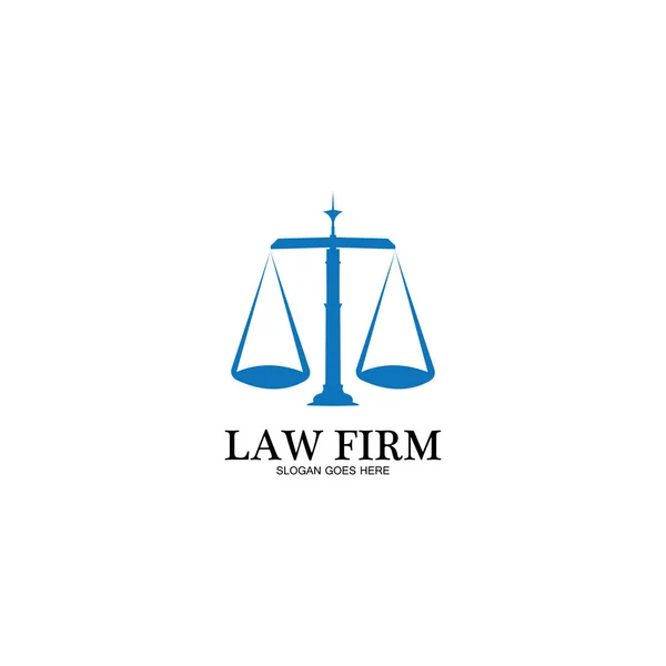 Λογότυπο Δικηγορικού Γραφείου Και Εικονίδιο Σχεδιασμού Πρότυπο Διάνυσμα — Διανυσματικό Αρχείο