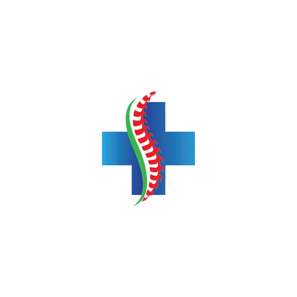 Ryggradsdiagnostik Symbol Logotyp Mall Vektor Illustration Design — Stock vektor