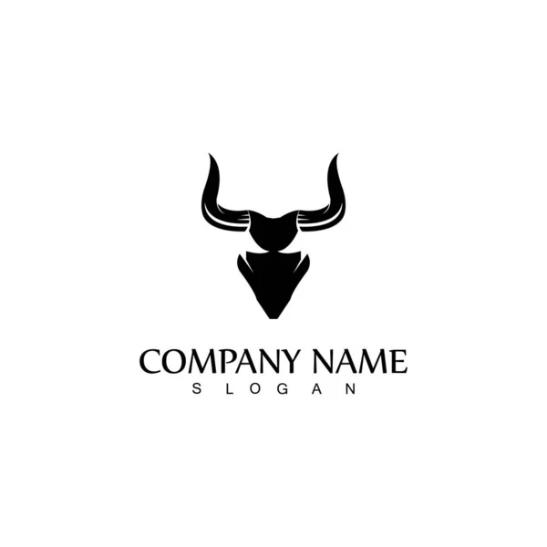 Bull Horn Logo Symbol Template Icons App — Stock Vector